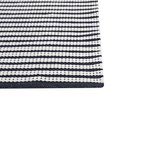 Teppich Baumwolle marineblau / weiss 80 x 150 cm Streifenmuster Kurzflor SOFULU