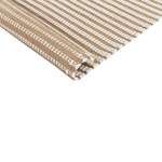 Teppich Baumwolle braun / weiss 80 x 150 cm Streifenmuster Kurzflor SOFULU