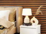 Tischlampe aus Keramik Beige OZAMA