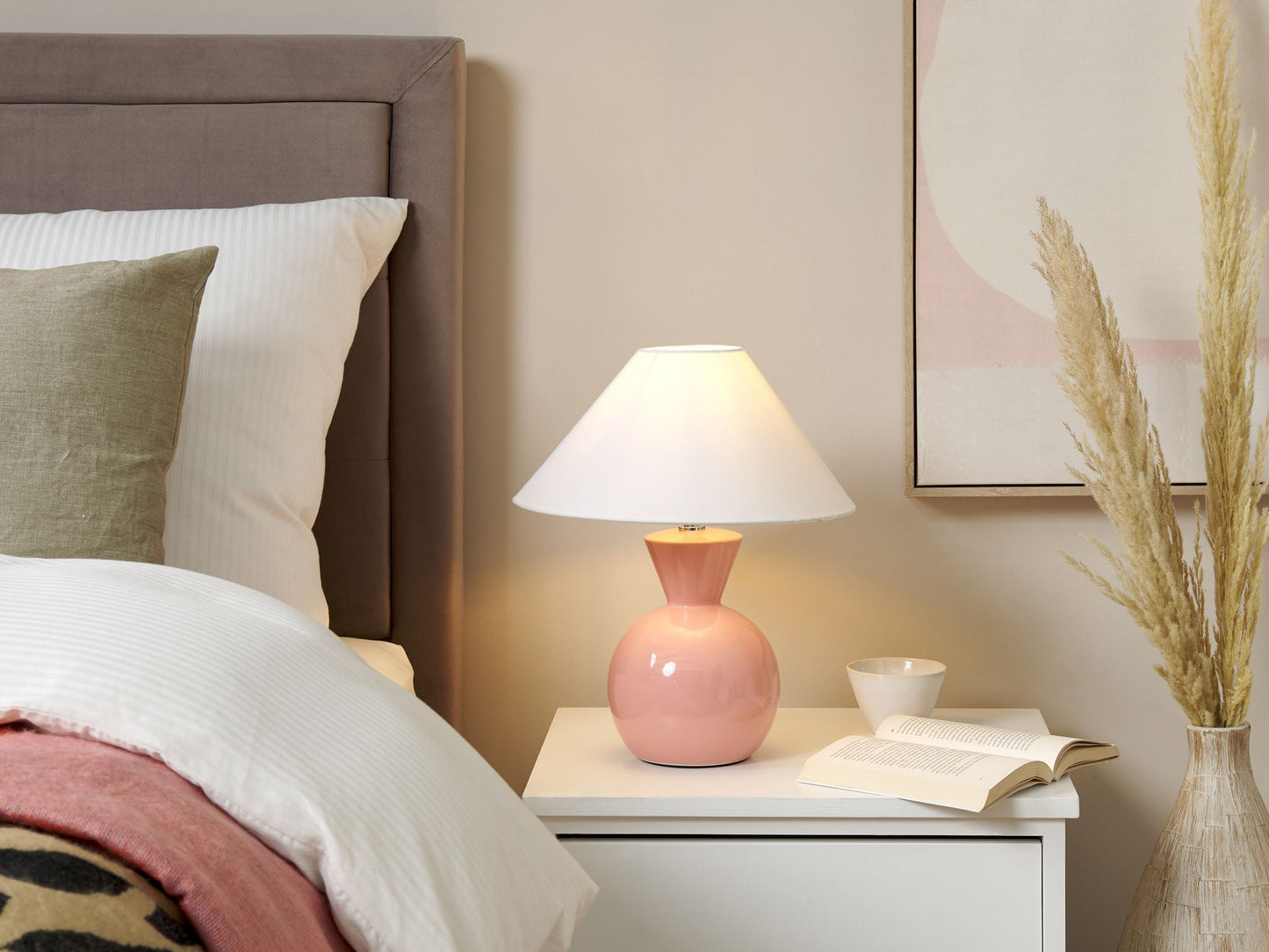 Tischleuchte FERRY Keramik Rosa