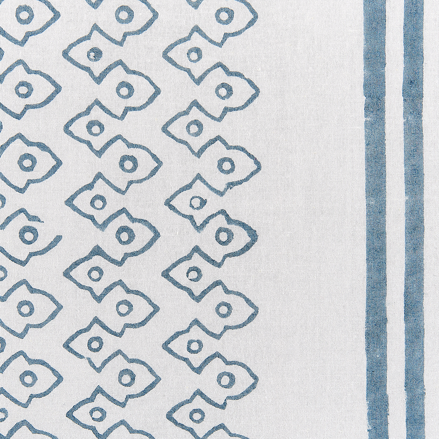 Dekokissen TILIA Baumwolle 45 x 45 cm Blau Geometrisches Muster