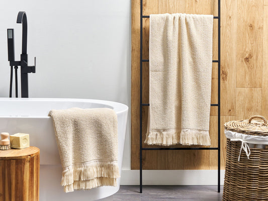 Handtücher 2er Set ATIU Baumwollfrottee Beige