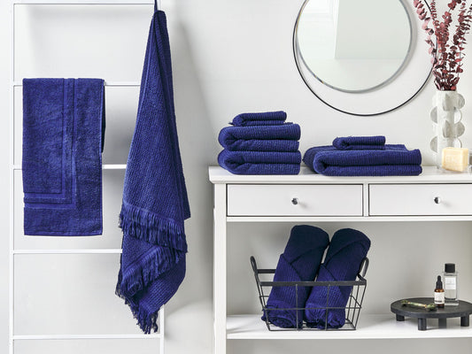 Handtücher 9er Set ATIU Baumwollfrottee Marineblau