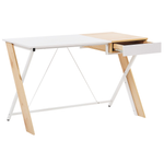 Büromöbel-Set weiss / heller Holzfabton JENKS/HAMDEN