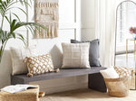 Kissen 2er Set Baumwolle Beige IXORA 45 x 45 cm