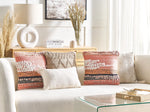 Kissen 2er Set Orange DEUTZIA 45 x 45 cm