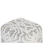 Pouf Baumwolle grau / weiss 40 x 40 cm BHILWARA