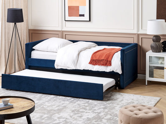 Ausziehbett Cord MIMIZAN 90 x 200 cm Marineblau