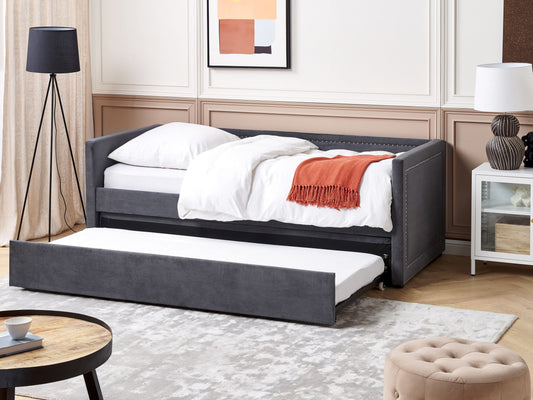 Ausziehbett Cord MIMIZAN 90 x 200 cm Dunkelgrau