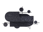 Wandobjekt LUTETIUM Metall 55 cm Schwarz