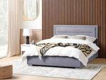 Bett mit Stauraum Samtstoff ROUEN 180 x 200 cm Dunkelgrau