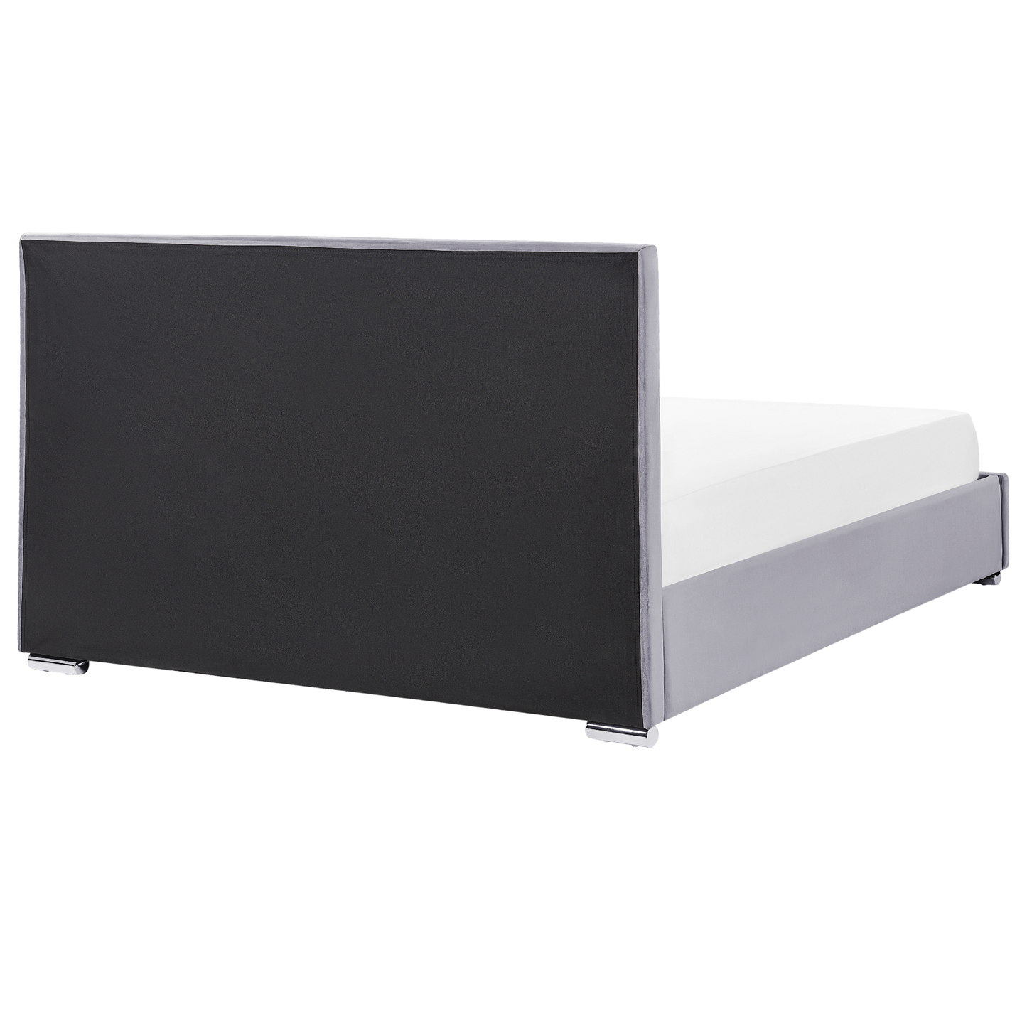 Bett mit Stauraum Samtstoff ROUEN 180 x 200 cm Dunkelgrau