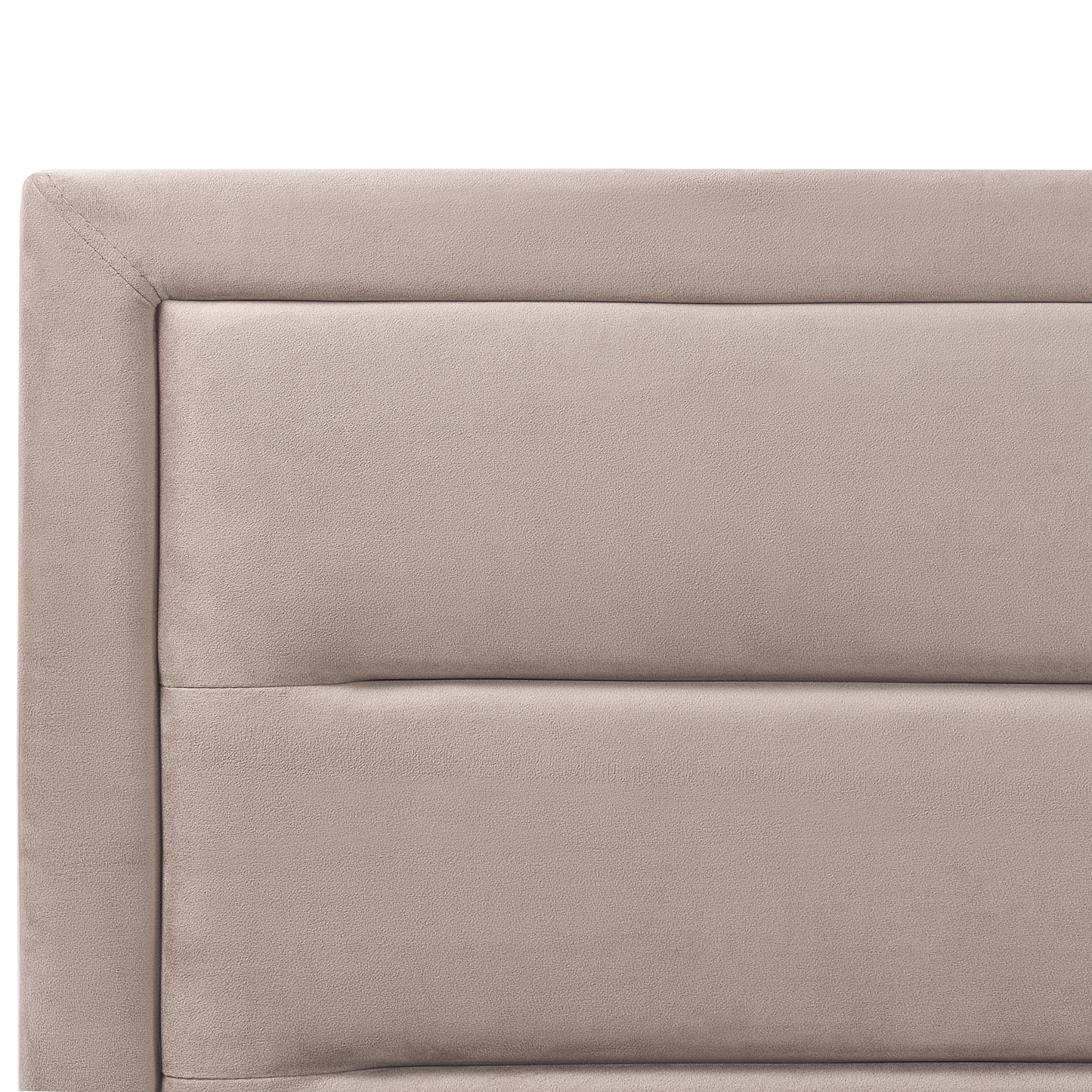 Bett mit Stauraum Samtstoff ROUEN 140 x 200 cm Taupe