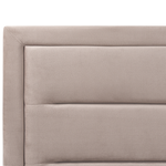 Bett mit Stauraum Samtstoff ROUEN 160 x 200 cm Taupe