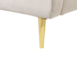 Bett mit Lattenrost Samtstoff FORBACH 160 x 200 cm Beige
