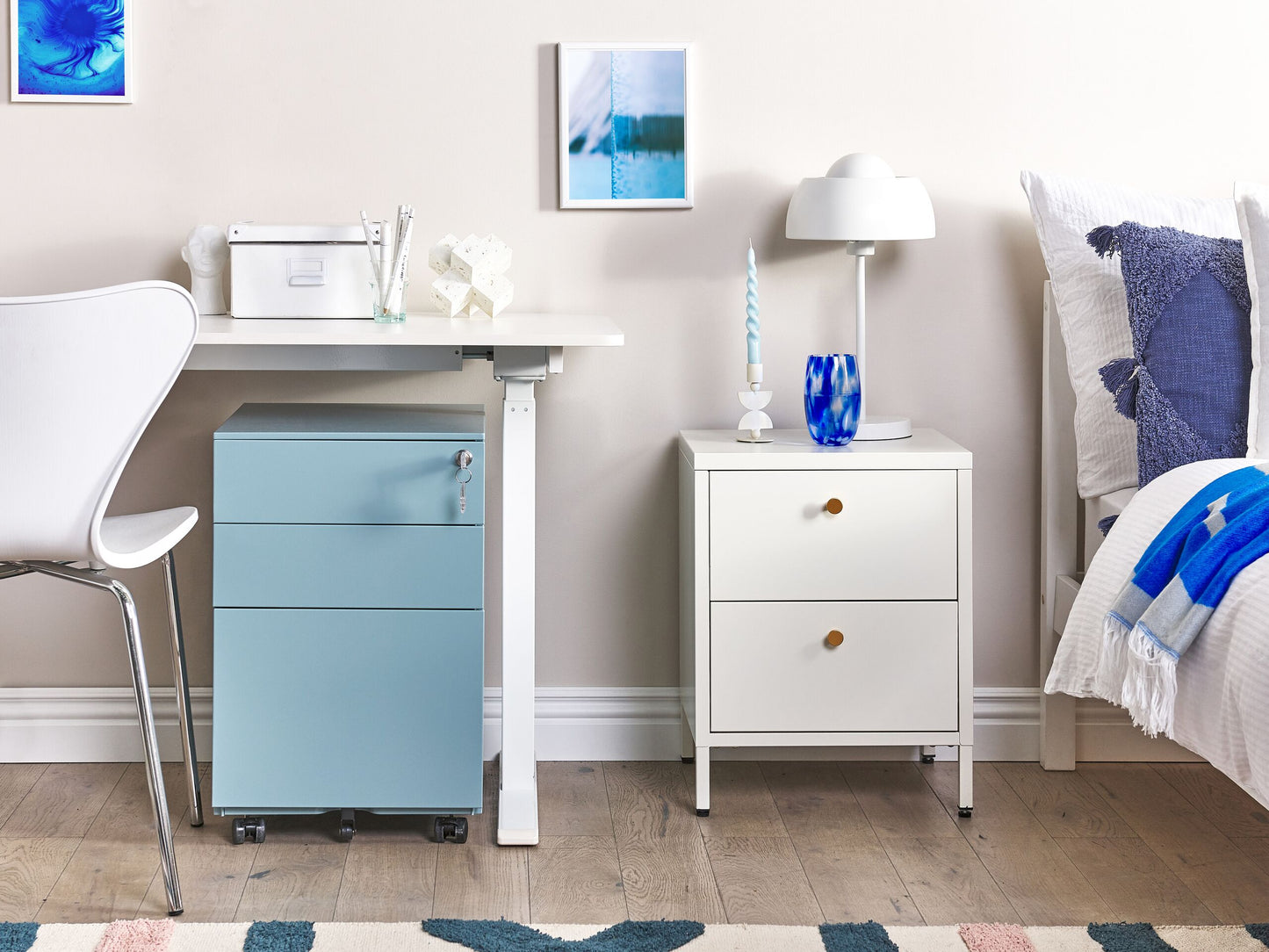 Büroschrank CAMI Metall Hellblau