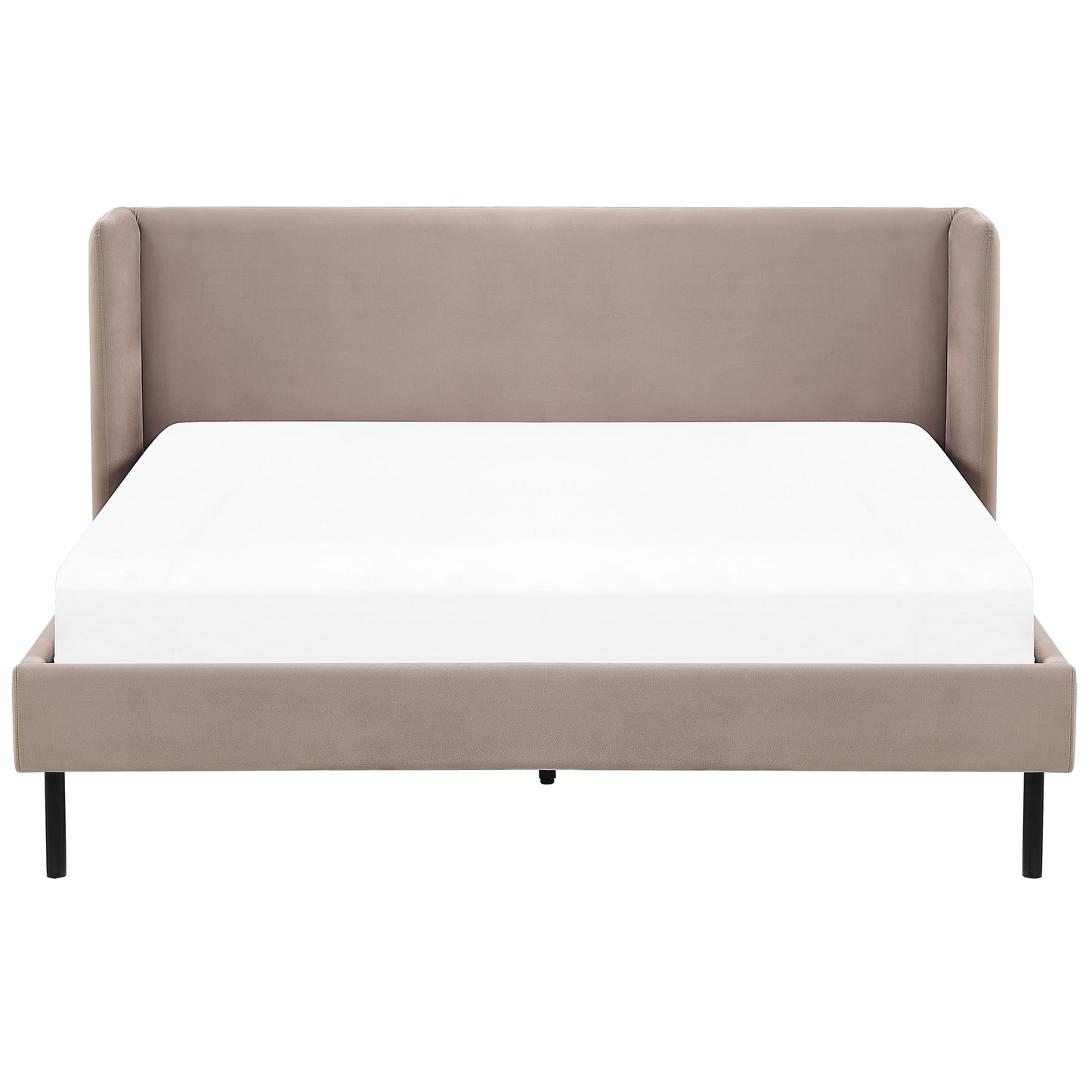 Bett mit Lattenrost Samtstoff ARETTE 160 x 200 cm Taupe