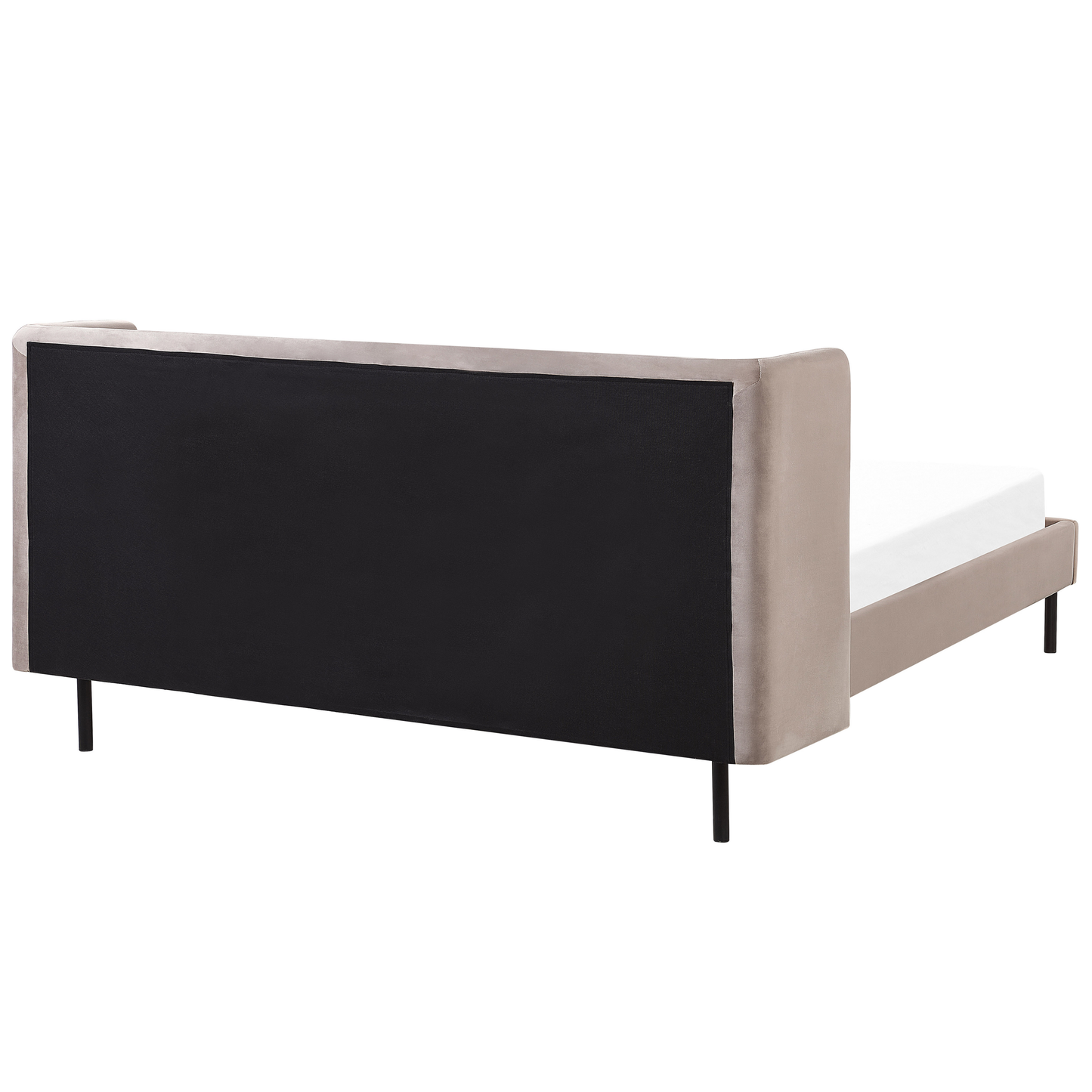 Bett mit Lattenrost Samtstoff ARETTE 160 x 200 cm Taupe