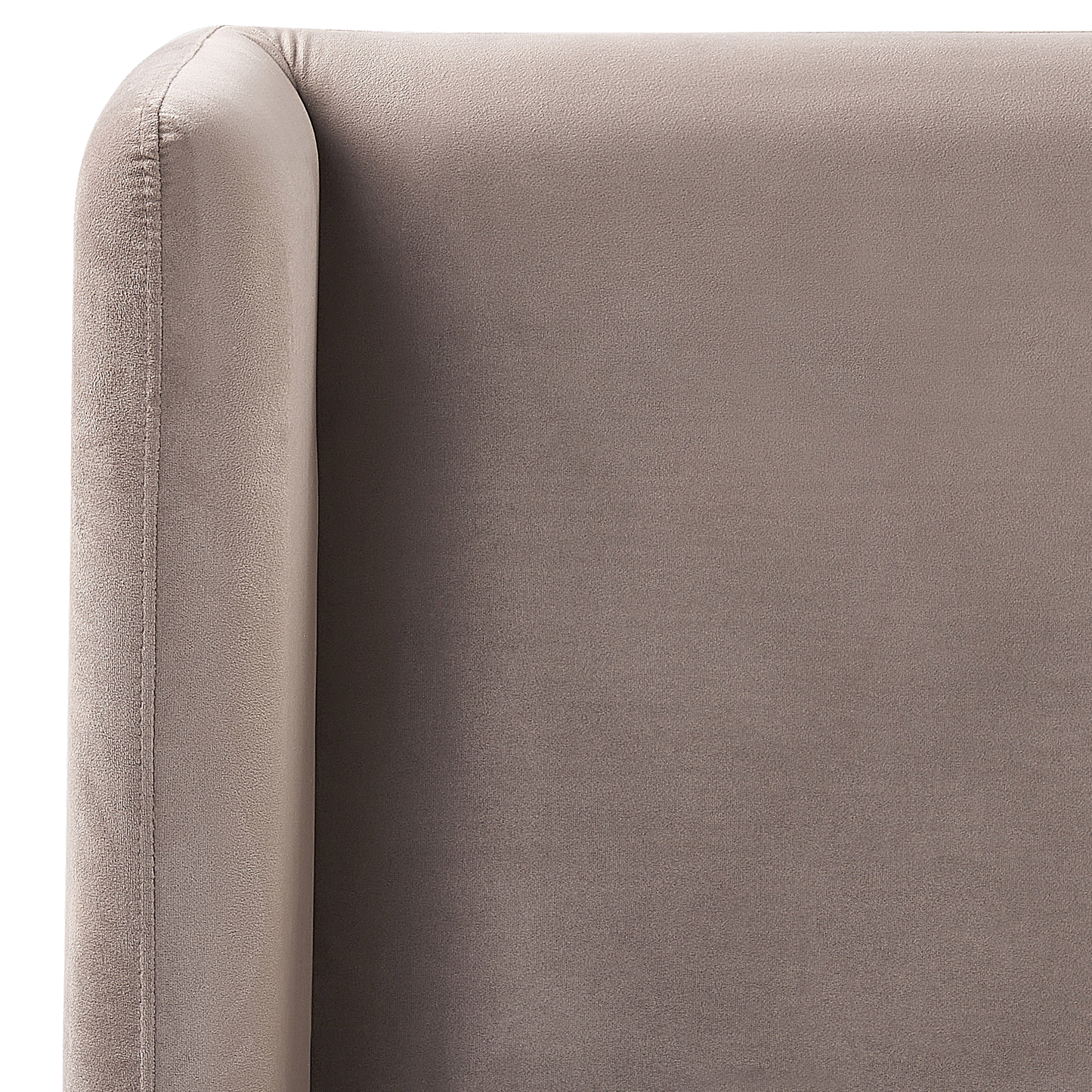 Bett mit Lattenrost Samtstoff ARETTE 160 x 200 cm Taupe