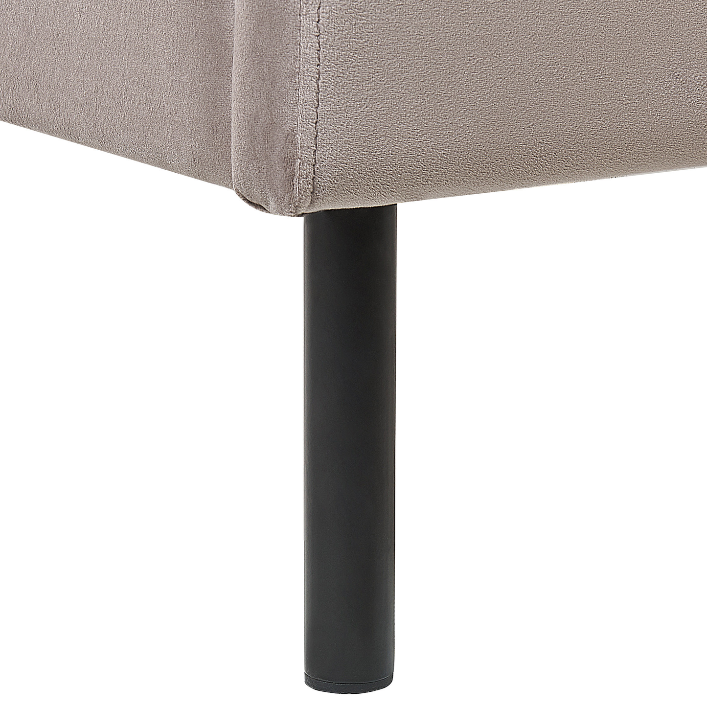 Bett mit Lattenrost Samtstoff ARETTE 160 x 200 cm Taupe