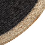 Teppich Jute schwarz ⌀ 120 cm Kurzflor MENEMEN