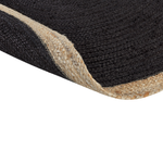 Teppich Jute schwarz ⌀ 120 cm Kurzflor MENEMEN