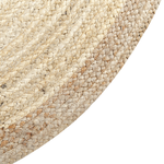 Teppich Jute hellbeige ⌀ 120 cm Kurzflor MENEMEN