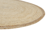 Teppich Jute hellbeige ⌀ 120 cm Kurzflor MENEMEN