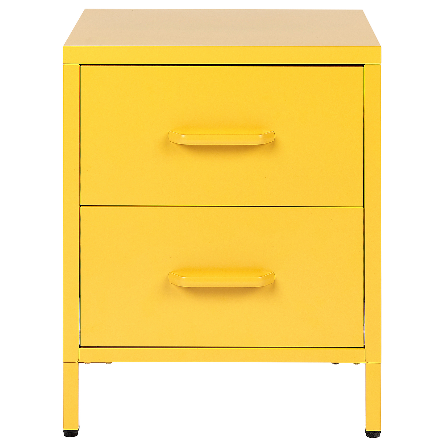 Nachttisch mit 2 Schubladen MALAVI Metall Gelb