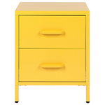Nachttisch mit 2 Schubladen MALAVI Metall Gelb