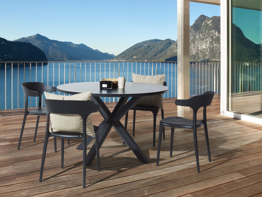 Gartenstuhl 4er Set GUBBIO Schwarz