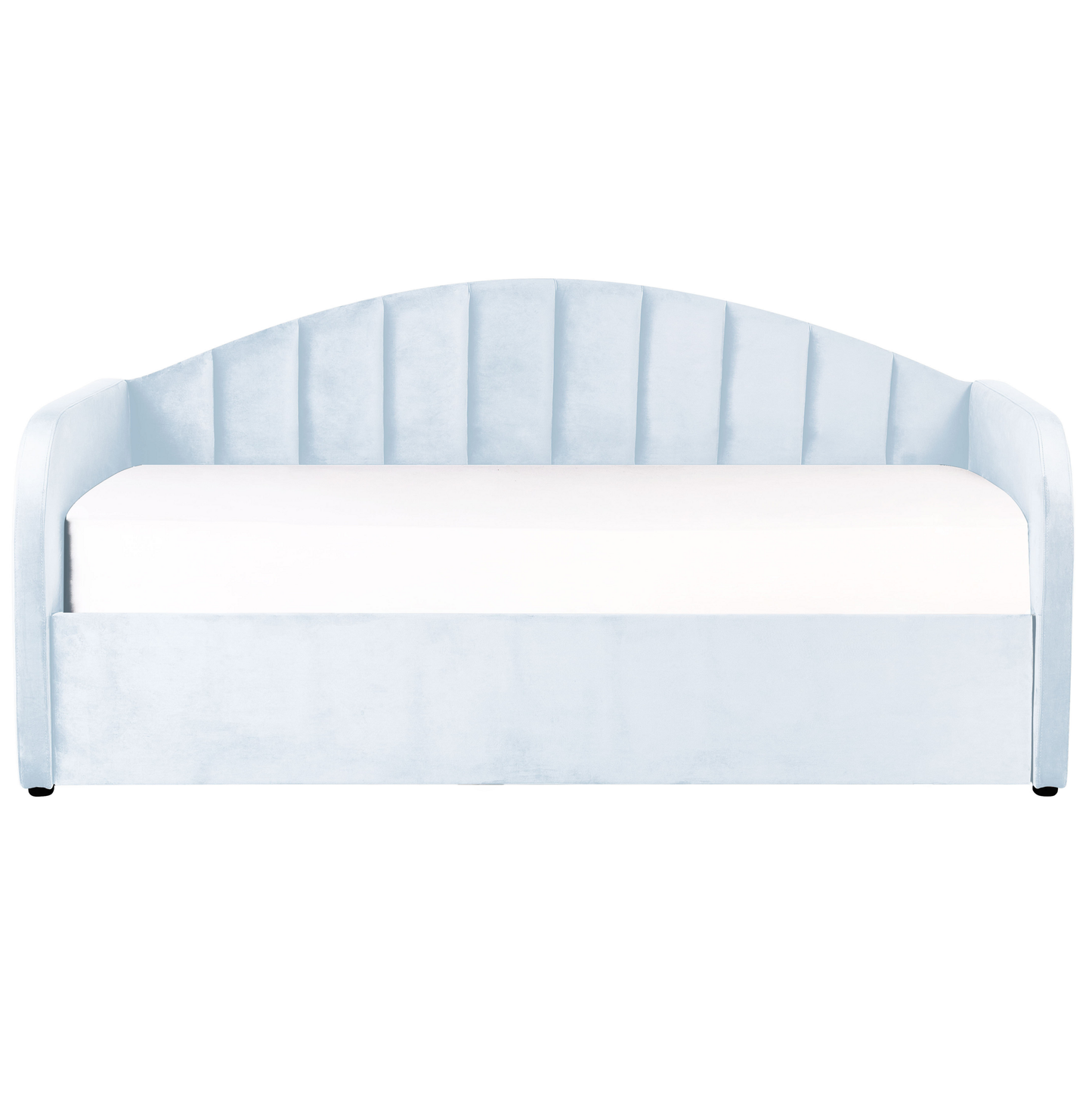 Ausziehbett Samtstoff EYBURIE 90 x 200 cm Hellblau