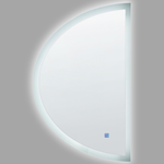 LED-Badezimmer-Spiegel BEZONS 49 cm 80 cm Silber