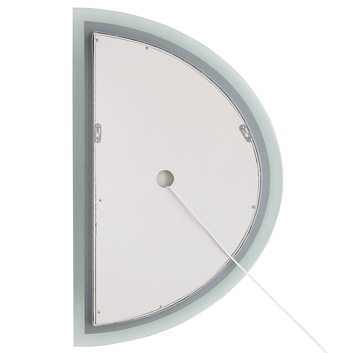LED-Badezimmer-Spiegel BEZONS 49 cm 80 cm Silber