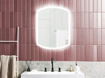 LED-Badezimmer-Spiegel BEZIERS 60 cm 78 cm Silber