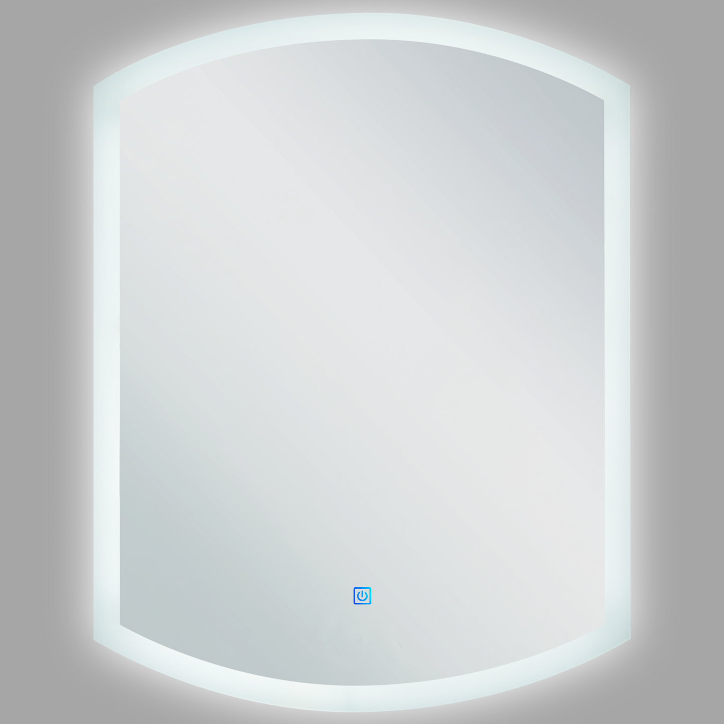 LED-Badezimmer-Spiegel BEZIERS 60 cm 78 cm Silber