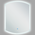 LED-Badezimmer-Spiegel BEZIERS 60 cm 78 cm Silber