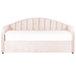 Ausziehbett Samtstoff EYBURIE 90 x 200 cm Pastellrosa