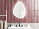 LED-Badezimmer-Spiegel BETHUNE 58 cm 78 cm Silber