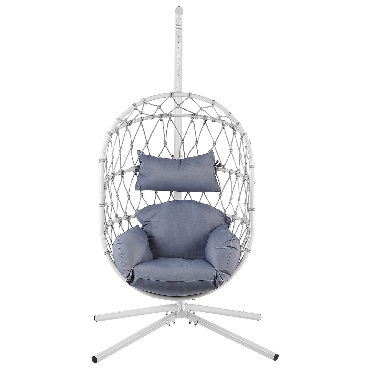 Hängesessel mit Gestell ADRIA Metall Weiss
