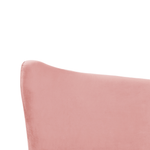 Bett mit Lattenrost Samtstoff CHALEIX 140 x 200 cm Pfirsichrosa