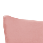 Bett mit Lattenrost Samtstoff CHALEIX 160 x 200 cm Pfirsichrosa