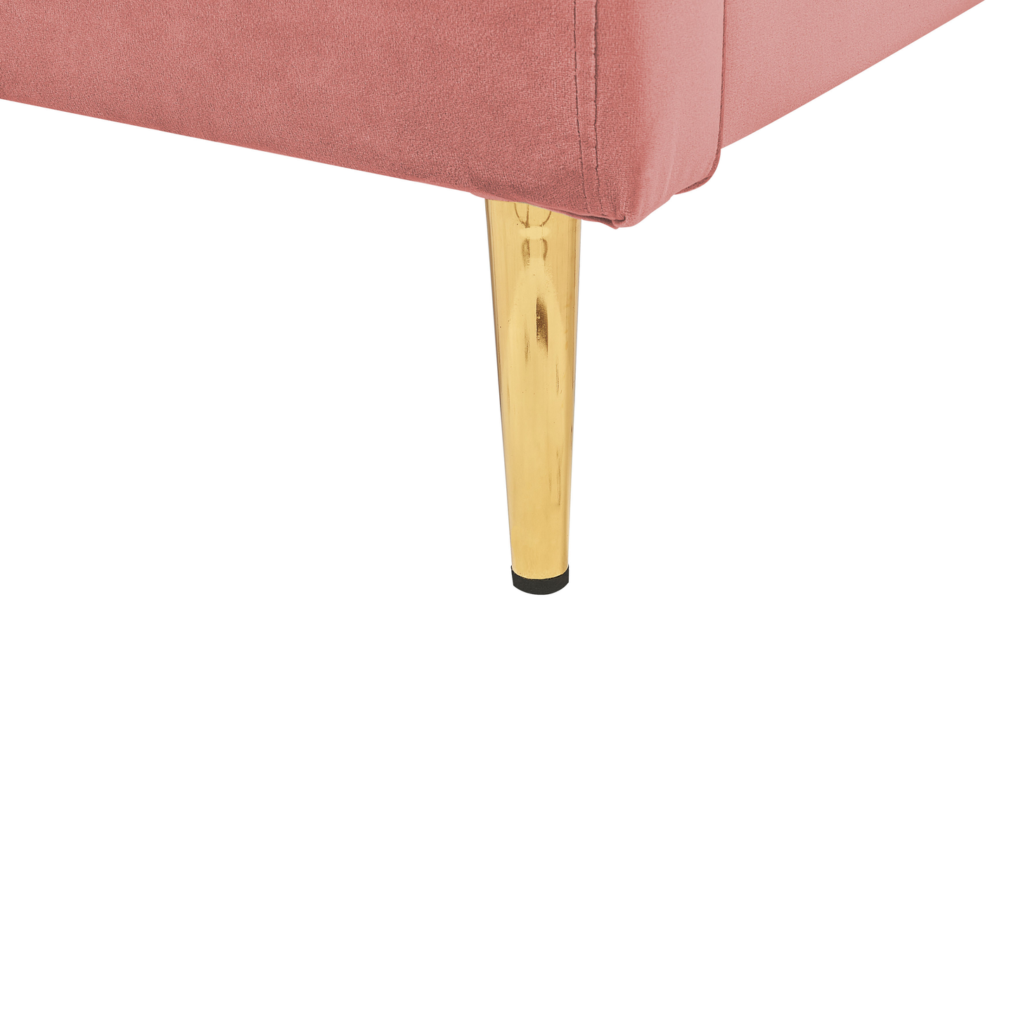 Bett mit Lattenrost Samtstoff CHALEIX 160 x 200 cm Pfirsichrosa