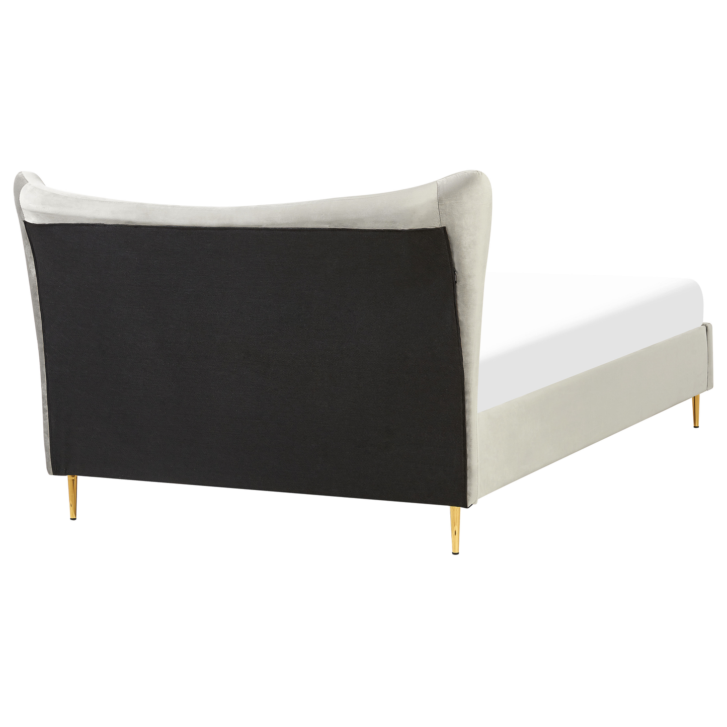 Bett mit Lattenrost Samtstoff CHALEIX 140 x 200 cm Hellgrau
