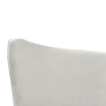 Bett mit Lattenrost Samtstoff CHALEIX 140 x 200 cm Hellgrau
