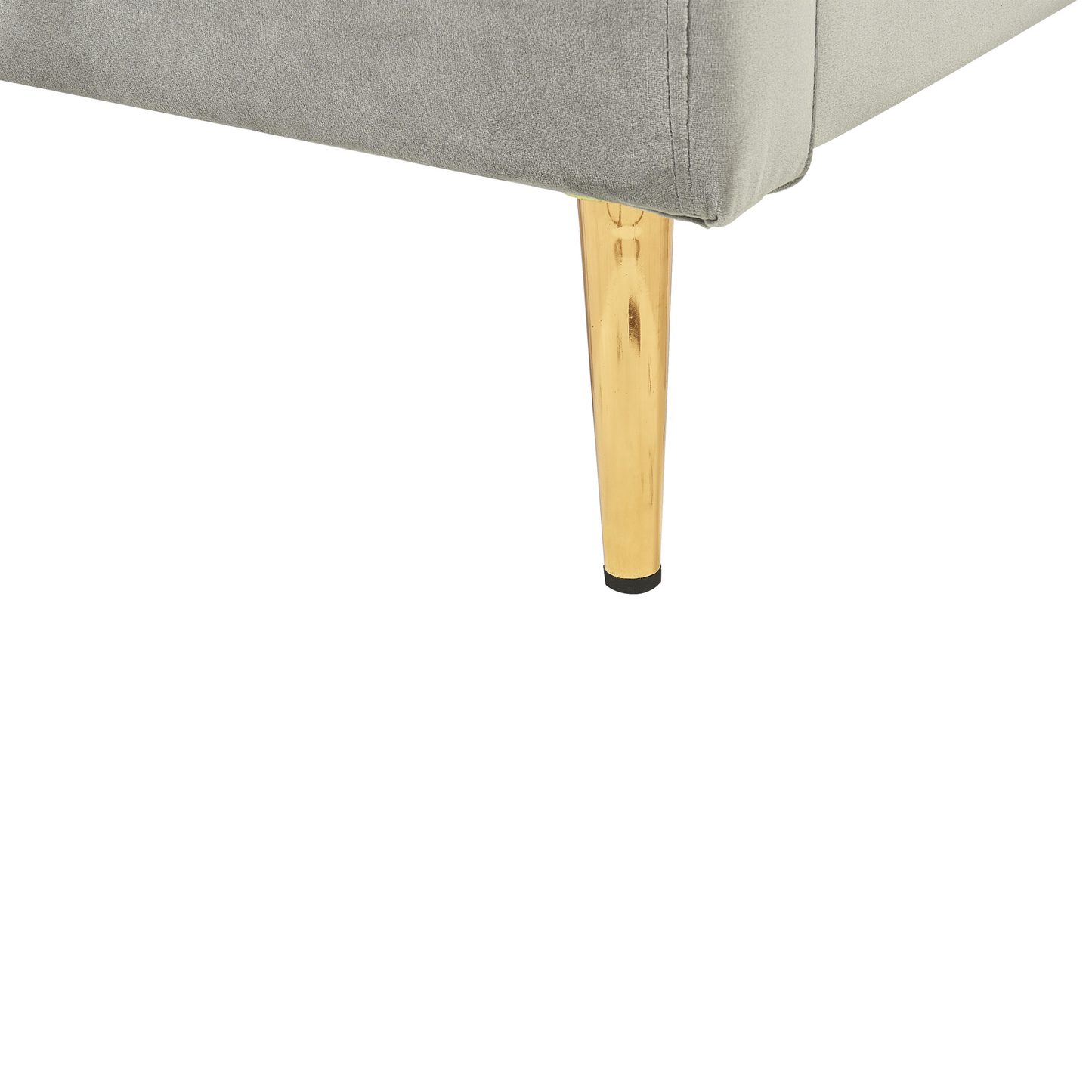 Bett mit Lattenrost Samtstoff CHALEIX 160 x 200 cm Hellgrau