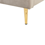 Bett mit Lattenrost Samtstoff CHALEIX 140 x 200 cm Taupe