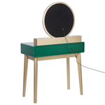 Schminktisch mit Spiegel und Hocker FEDRY LED Smaragdgrün