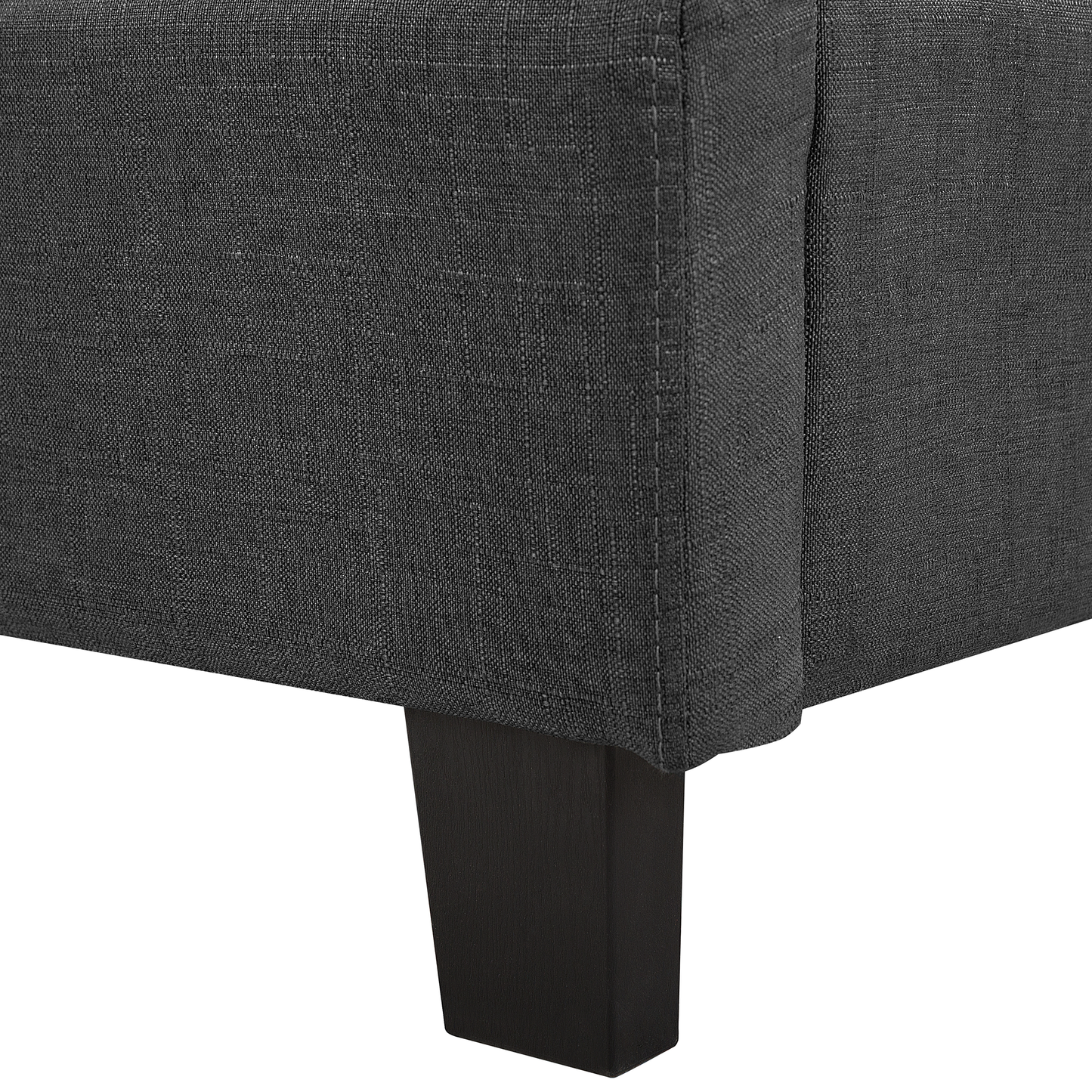 Wasserbett Stoff LA ROCHELLE 160 x 200 cm Dunkelgrau