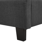 Wasserbett Stoff LA ROCHELLE 160 x 200 cm Dunkelgrau